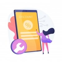 Refurbished device abstract concept vector illustration. Refurbished mobile phone, certified restored products, repaired electronics offer, used gadget, buy eco-friendly device abstract metaphor.